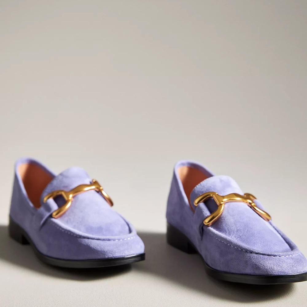Bibi Lou Zagreb loafers in light purple suede. Lightly worn.
